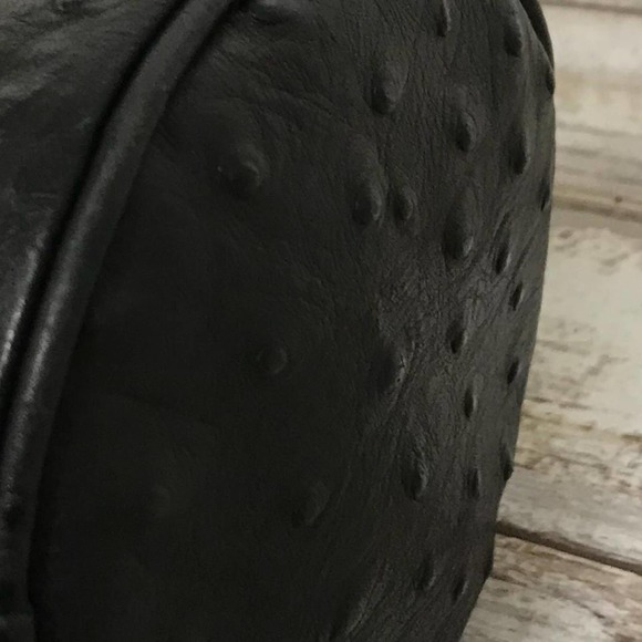 BROWNS COUTURE OSTRICH LEATHER BLACK SMALL BAG - Picture 4 of 7